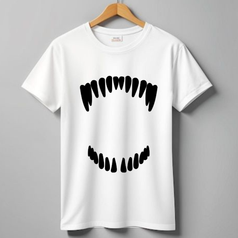 DINO TEETH T SHIRT FOR GIRLS